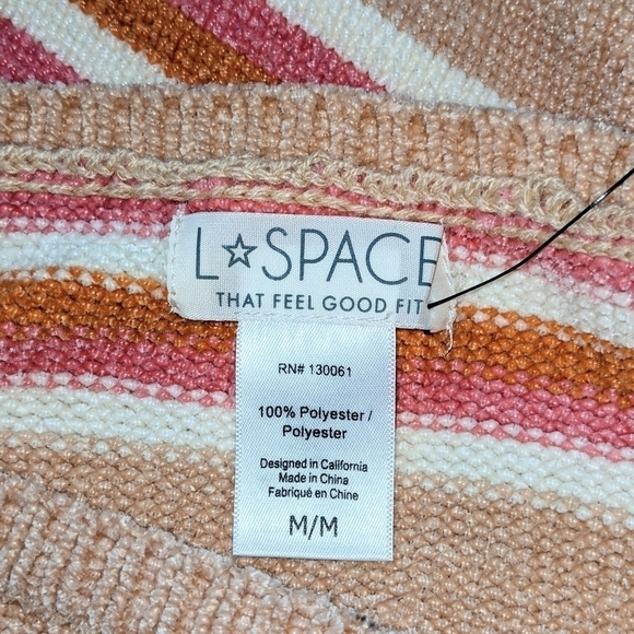 L*Space Chenille 'Sun Seeker in Snow Lotus' Striped Sweater NWT - Picture 4 of 6
